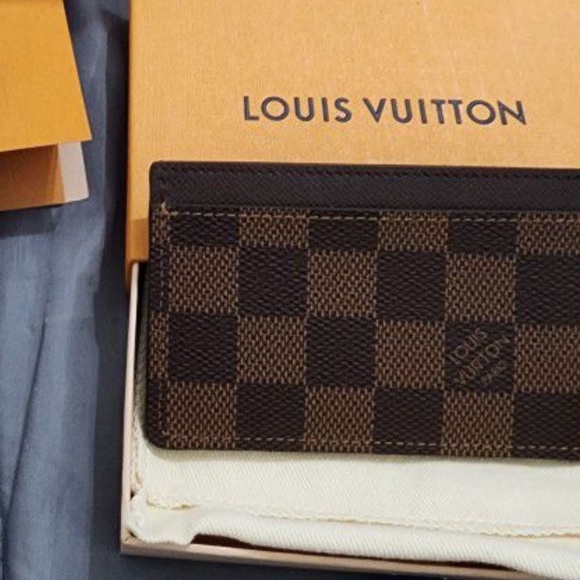 ‼️ SOLD ‼️ Louis Vuitton 🤎 DAMIER EBENE Card Holder 💳 - Picture 7 of 8